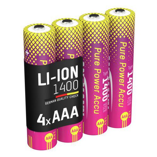 Ansmann 1311-0035 Li-Ion Akkus Micro AAA Typ 500 (min. 400 mAh) 4er Pack mit Box