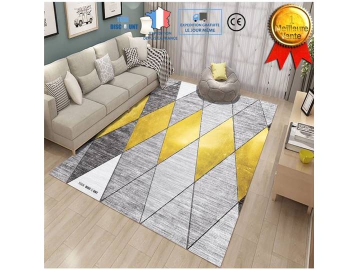 Tapis nordique minimaliste - Aueq - moderne pour salon ou chambre / rectangulaire 100 * 160 cm