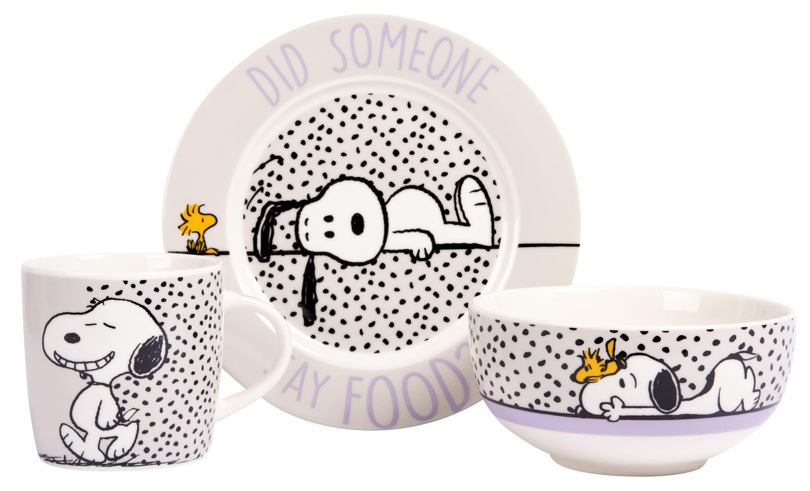 Dripio Snoopy 3-delige porseleinen serviesset voor kinderen