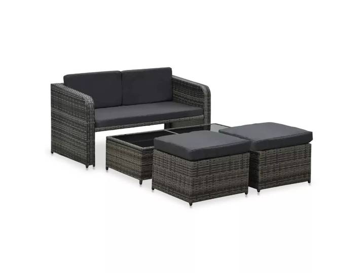 VidaXL - Gartenmöbel-Set VITA, One Size, Grau