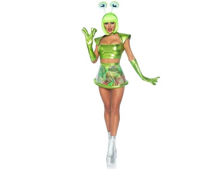 Leg Avenue Carnaval Kostuum Beam Me Up Babe, S (Groen)