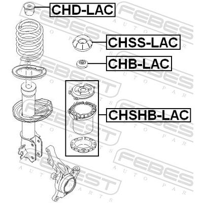 FEBEST Wälzlager, Federbeinstützlager CHB-LAC Vorderachse für GM Suzuki