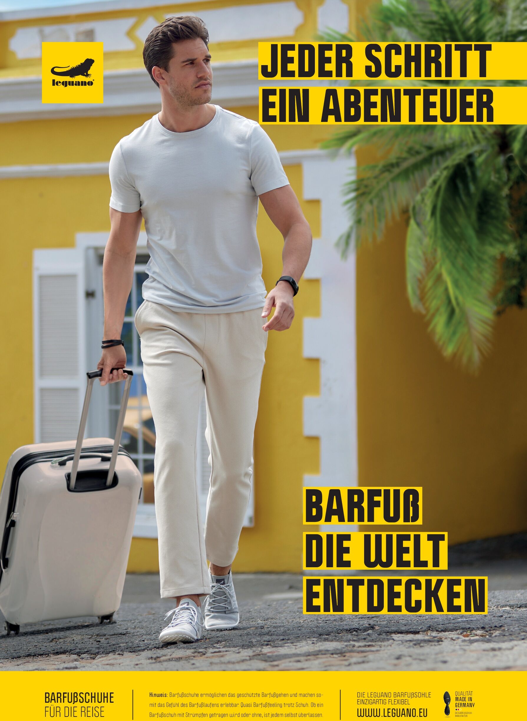 Barfußschuh LEGUANO "BEAT", Damen, Gr. 39, ungefüttert, grau (hellgrau, meliert), Textil, Schuhe Barfußschuh, Freizeitschuh, Halbschuh, Schnürschuh für Maschinenwäsche geeignet