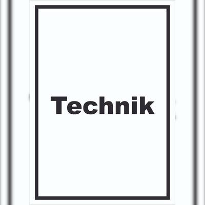 HB-Druck Technik Schild mit Text Hauswirtschaftsraum hochkant A3 Rückseite selbstklebend