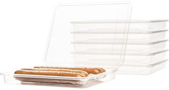 Benza Ibenzoa 6-delige set stapelbare luchtdichte voedselcontainers, transparant, BPA-vrij kunststof