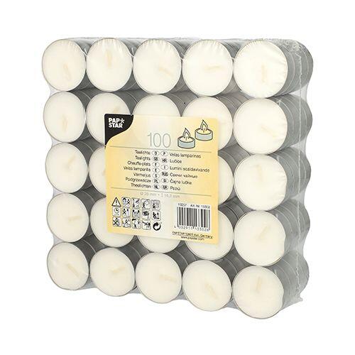 STARPAK PAPSTAR Teelichter weiß - 100 Stück 13302