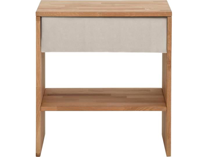 Nachttisch HOME AFFAIRE Cavan , beige (beige, natur, natur), B:60cm H:65,5cm T:42cm, Tische, Nachttisch, passend zur Boxspringbett-Serie Cavan