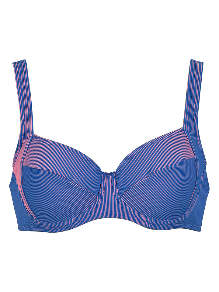 Naturana Bikini-Oberteil in Blau/ Pink - 40G-Cup
