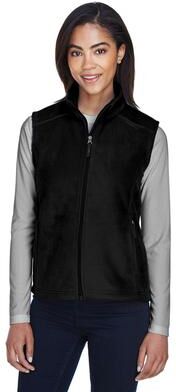 CORE365 78191 Women's Journey Fleece Vest in Black size Large