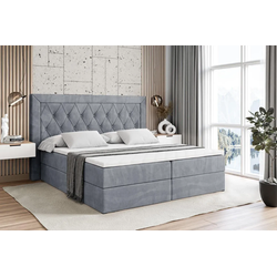 BOXBETT mit H3-Matratze und Lattenrost - NOEL - 120x200 Grau