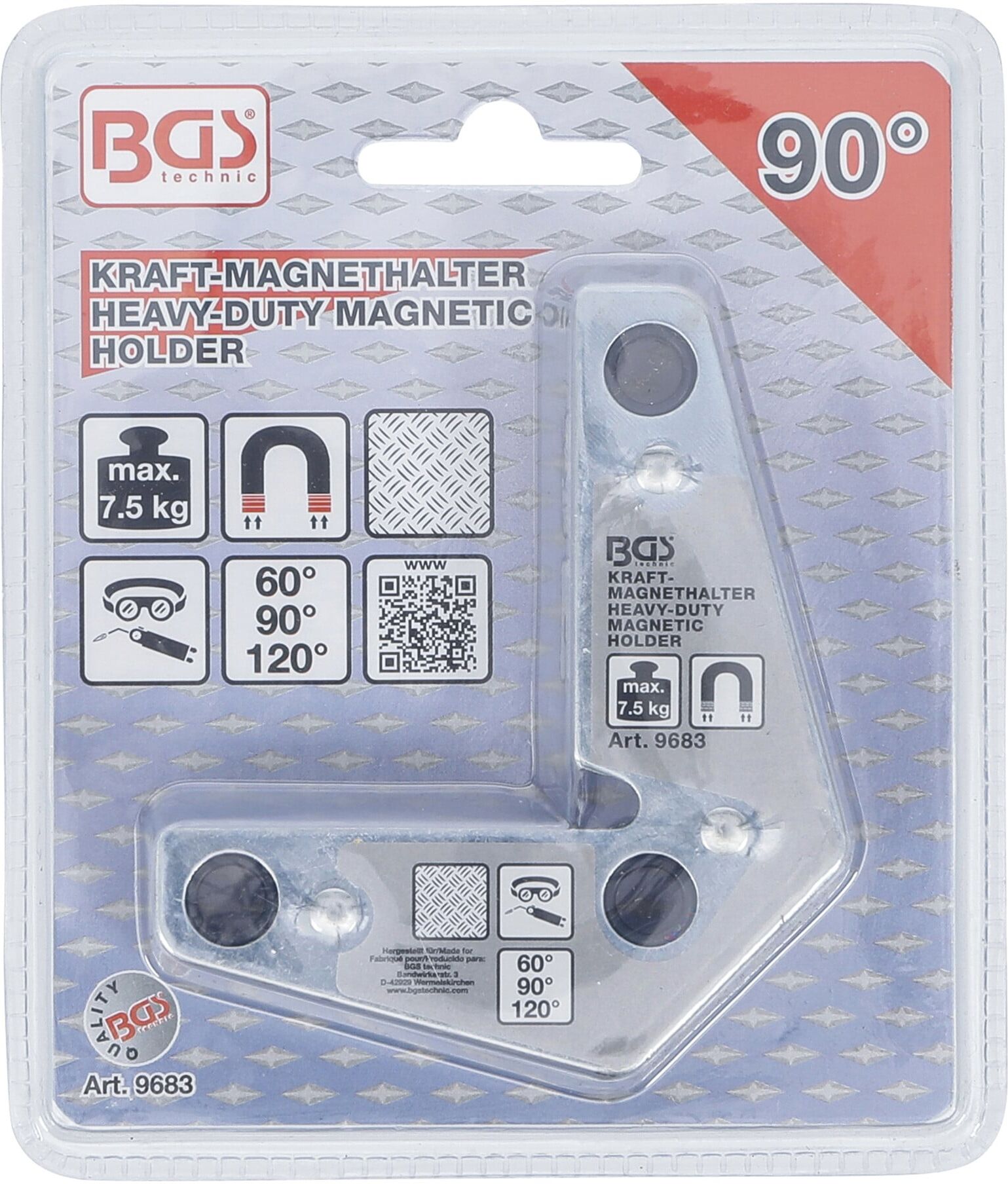 BGS Kraft-Magnethalter 9683, L-Form ; BGS technic)
