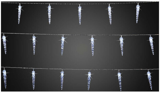 Hellum Guirlande lumineuse LED glaçons 40 pièces blanc froid extérieur (564433)