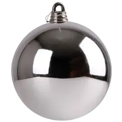 Lex Christbaumkugel Weihnachtskugel ⌀ 15 cm Baumschmuck Deko-Kugel silber glänzend : Silber : ⌀ 15 cm