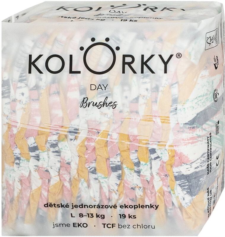 Kolorky Day Brushes disposable nappies size S 8-13 Kg 19 pc