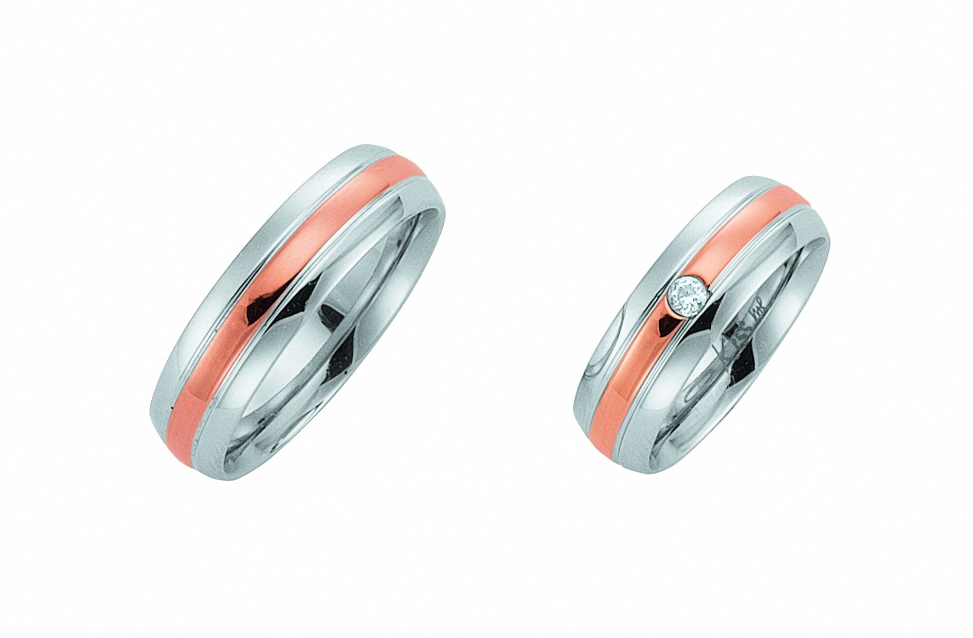 Partnerring ADELIA´S "Damen Edelstahl Freundschaftsring mit Zirkonia" Gr. 52, silber, Fingerringe, Damen, 52,mit Zirkonia, Edelstahl, mit Zirkonia Edelstahlschmuck für Damen
