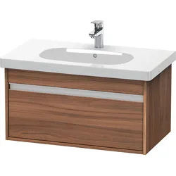 Duravit Ketho Waschtischunterbau wandhängend, 800x410x455 mm, 1 Auszug, für D-Code, KT666707979, Farbe: Nussbaum Natur Dekor