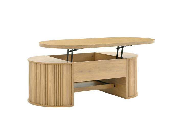 Table basse couleur bois avec plateau relevable 110x55,5x40 cm