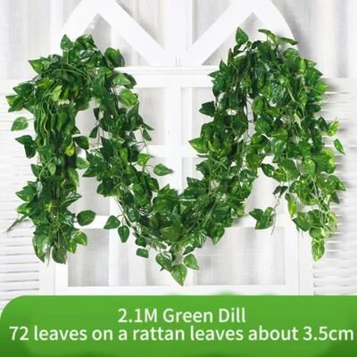 Inspired Finds Artificial Ivy Hanging Vine Garland For Wall Room And Wedding Decor green Dill Cascade (72 Leaves)