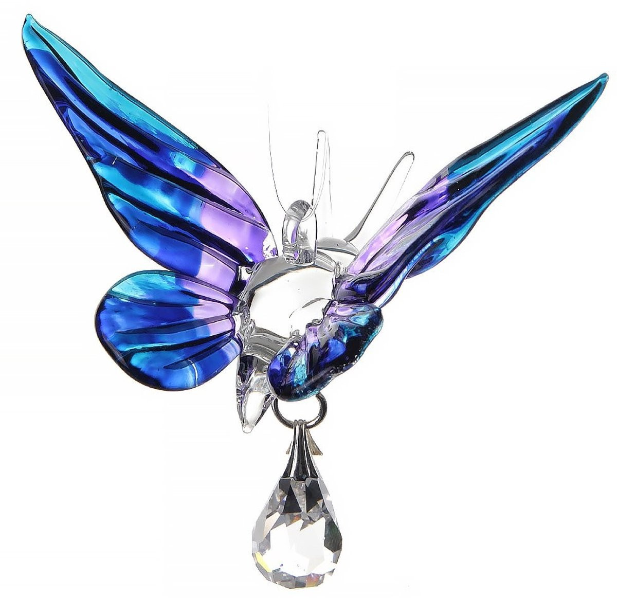 Dailygoods Suncatcher Vlinder Handgemaakt Kristal Raamhanger B/D/H: 6 x 5 x 4,5 cm