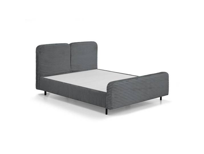 Beautysofa Polsterbett Lea mit Bettkasten, 160x200, Dunkelgrau, 160x200 cm, Schlafzimmer, Betten, Polsterbetten