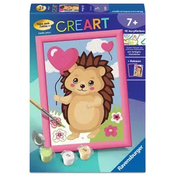 Ravensburger CreArt, Malen nach Zahlen Kinder - Herziger Igel