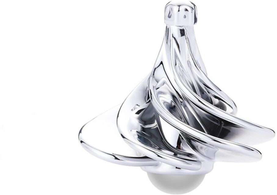 INF Windgetriebener luftgetriebener Kreisel mit Neodym-Magnet — ABS-Konstruktion, aerodynamisches Design, dynamische Silber