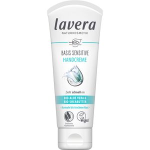 lavera Handcreme basis sensitive, Bio-Aloe Vera & Bio-Sheabutter, normale & trockene Haut, 75 ml