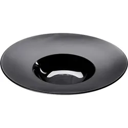 Stalgast Porzellan Suppenteller aus der Serie Gourmet Kontrast, schwarz, Ø 230 mm
