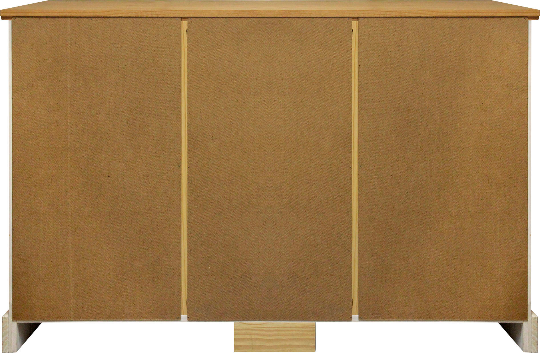 Kommode MÖBILIA, weiß (weiß, honig), B:130cm H:80cm T:45cm, Massivholz, Sideboards, Kommode, im mexikanischen Landhaus-Stil
