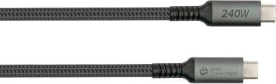 USB 2.0 Lade/-Datenkabel Good Connections, USB-C an USB-C, Leistung 240 W, bis 480 Mbit/s, Länge 2 m, schwarz