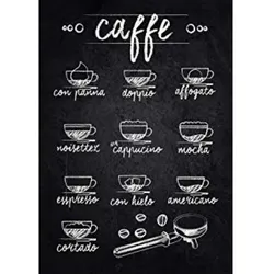 POSTER Kaffee & Wein Design Kam A3 Rahmenlos