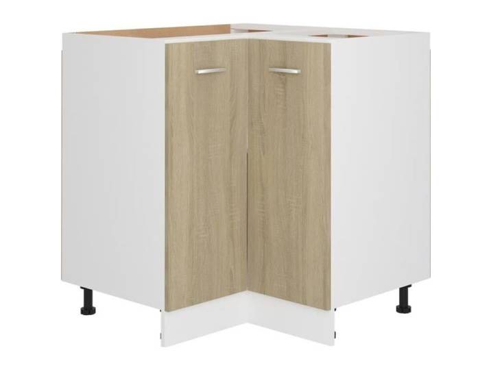 27073 HOMMIE® NEW MEUBLE DE CUISINE au design élégant - Haute qualité Armoire d'angle Chêne sonoma 75 5x75 5x80 5 cm Aggloméré FR