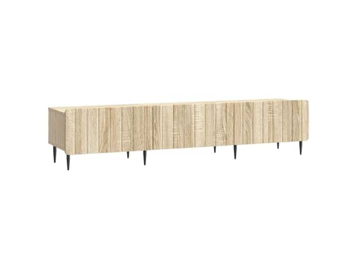 Roanoer TV Lowboard Sonoma Eiche 147x34,5x32cm TV Schrank 3 Schubladen Modernes Lowboard aus Holzwerkstoff in Sonoma-Eiche für Schlafzimmer und Flur mit reichlich Stauraum.