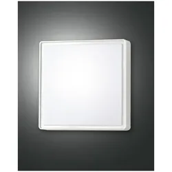 Fabas Luce Oban Deckenleuchte LED 1x15W Polycarbonatstruktur Weiss 3205-61-102