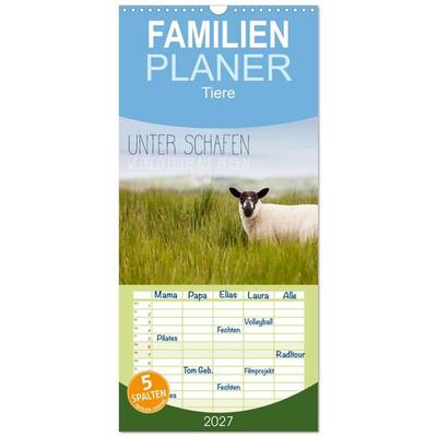 Familienplaner 2027 - Unter Schafen - Wegbegleiter auf Reisen mit 5 Spalten (Wandkalender, 21 x 45 cm) CALVENDO