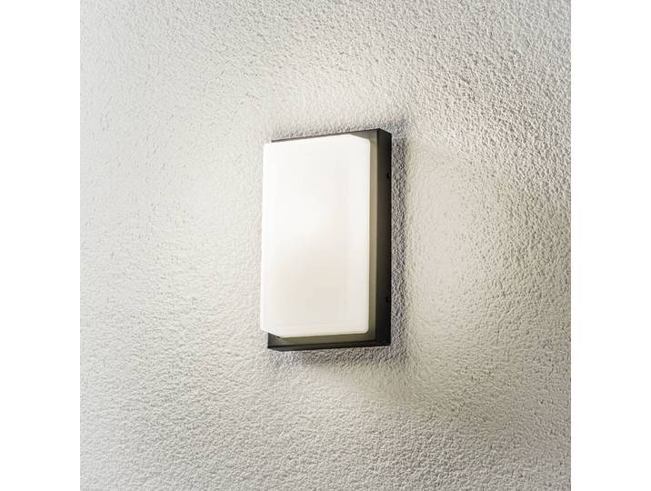 LCD Aussenwandleuchte mit Bewegungsmelder Babett, schwarz, Aluminium, Modern