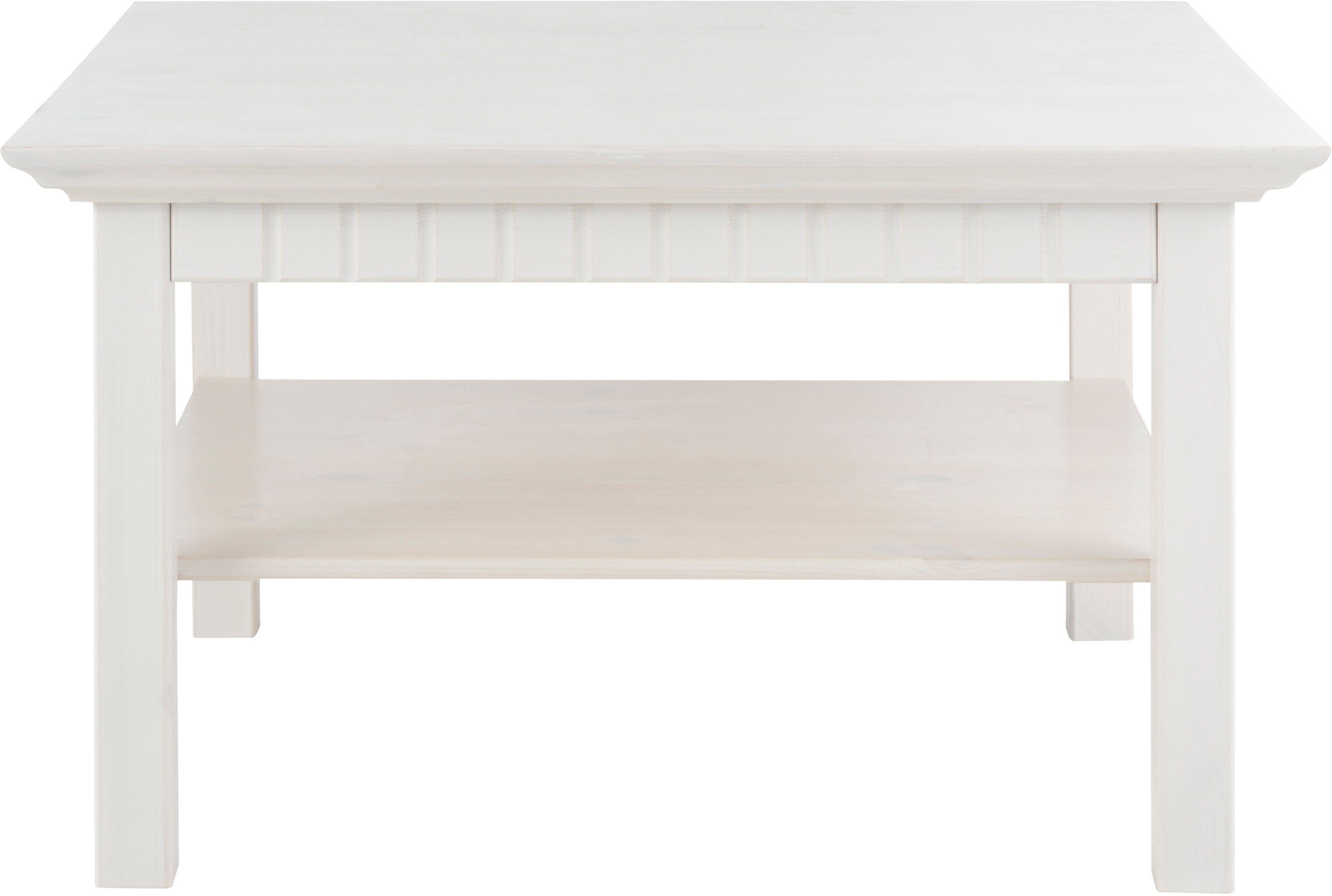 Couchtisch GOODPRODUCT "Lisa, Tisch, Kaffeetisch, Beistelltisch", weiss (weiß), B:76cm H:45cm T:76cm, Tische, Couchtisch, Kaffeetisch, massives Kiefernholz, B/T/H: 76x76x45 cm weiß B/H/T: 76cm x 45cm x 76cm