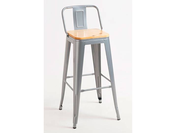 2er Set Torix Naturholz Rückenlehne Hocker 95 cm