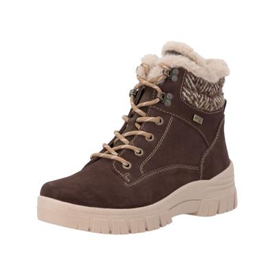Schnürstiefelette REMONTE "Remonte Stiefelette Veloursleder", Damen, Gr. 40, braun, Veloursleder, Schuhe Schnürstiefelette