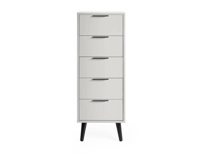 Julian Bowen Alba Kommode mit 5 Schubladen, schmal, Seidengrau