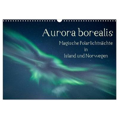 Aurora borealis - Magische Polarlichtnächte in Island und Norwegen (Wandkalender 2027 DIN A3 quer), CALVENDO Monatskalender
