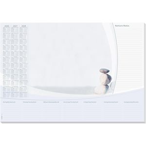 Sigel Schreibunterlage H6370, Harmony, weiß / grau, Papier, 30 Blatt, mit Kalender, 60 x 41cm