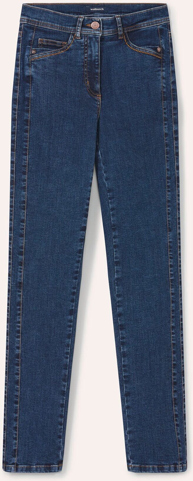 Walbusch Passform-Jeans Slim Fit, Slim Fit#normale Größen#Kurzgrößen#Langgrößen, Farbe Blau, 18, in zwei Passformen hoher Baumwollanteil Damen