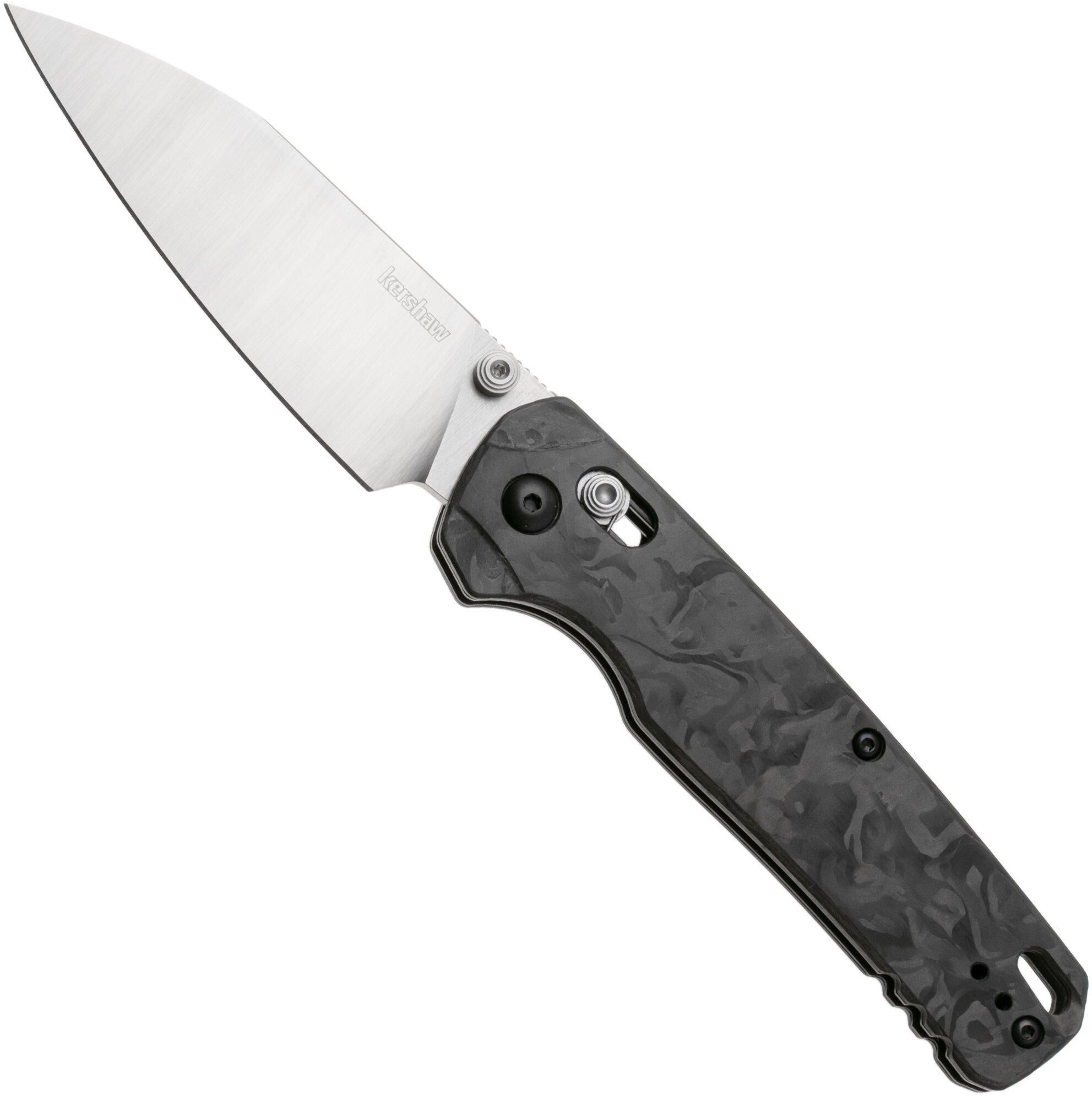 Kershaw Bel Air XL 6110CF, Stonewashed Satin CPM MagnaCut, Black Carbon Fiber, coltellino tascabile