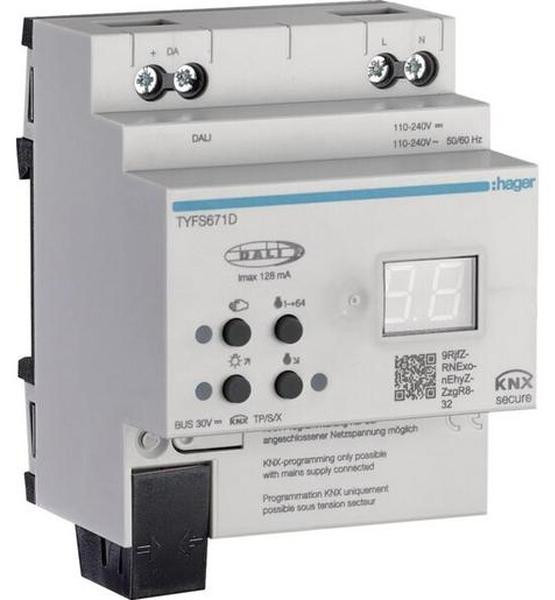 Hager Gateway TYFS671D KNX/DALI 2 Secure 1-voudig