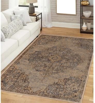 Superior Maeve Distressed Medallion Damask Indoor Area Rug