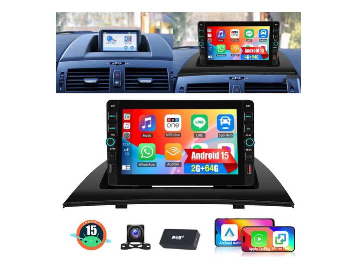 ESSGOO DAB+ 64G Android16 2DIN Für BMW X3 E83 2006-2010 GPS Navi WIFI Carplay Autoradio (RDS, 4+64GB(optional), Digitalradio (DAB), FM, GPS, WIFI, SWC, Apple Carplay Android Auto GPS Navi WIFI BT EQ)