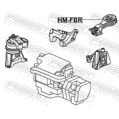 FEBEST Lagerung, Motor HM-FDR hinten für HONDA