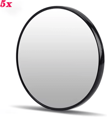 Inspire Curations 5X 10X 15X Suction Cup Magnifying Makeup Mirrors black 5x
