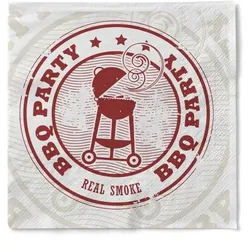 Sovie HORECA Serviette BBQ in Braun aus Tissue 33 x 33 cm, 3-lagig, 100 Stück